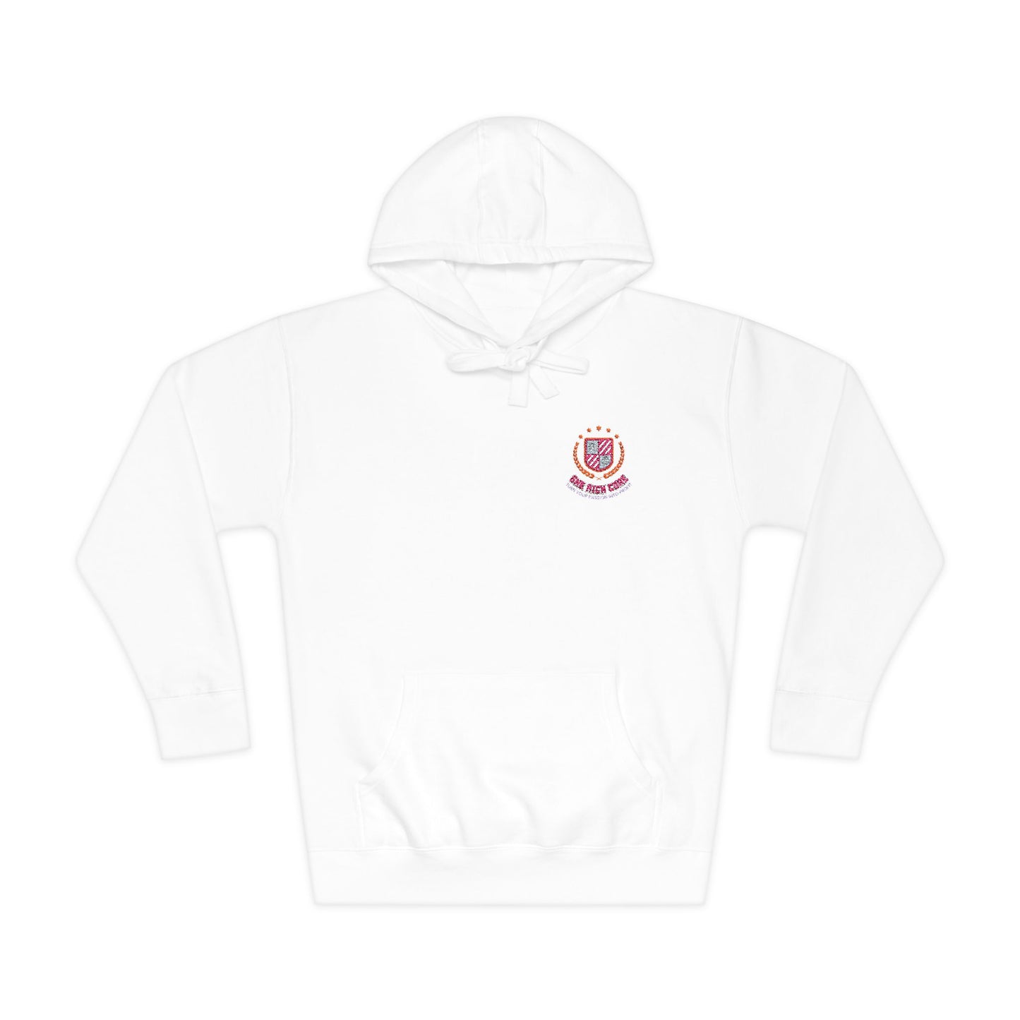 She Rich Core White Fleece Hoodie
