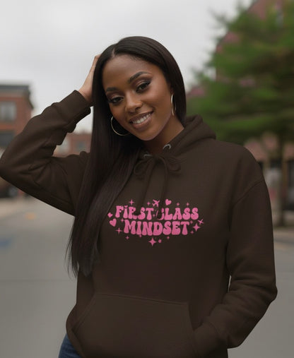 First Class Mindset College Style Hoodie – $45