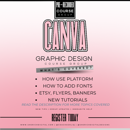 Canva Course, Tutorials & Resources Group (Private Community) - $8.88/year